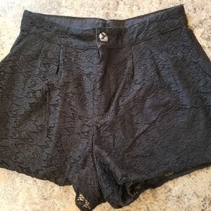 Material Girl Black Lace Shorts